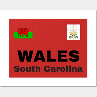 South Carolina Wales Ancestry Posters and Art